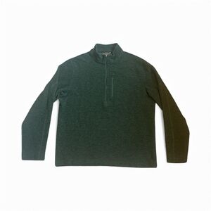 Ibex Forest Green Zip-Up Sweater